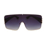 Black Gradient Square Visor Sunglasses