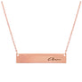 Rose Gold Script Chosen Plate Necklace
