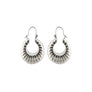 Silver Metal Croissant Hoops