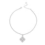 Silver Luxury French Designer Flower Necklace