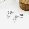 KPOP BTS Bangtan Boys Bulletproof Scout Six Awn Star Cross God Silver Earrings