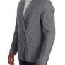 Blue Double Breasted Regular Fit Blazer