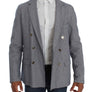 Blue Double Breasted Regular Fit Blazer