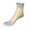 1 pair Women Lace Ruffle Frill Sheer Transparent Silk Elastic Mesh Ankle Socks