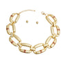 Gold Chunky Quilt Texture Link Chain