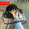 Protective Anti Spit Dust Fishing Bucket Saliva Kid Children UV Shield Hat Cap