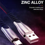 Type-C Fast Charging USB Cord Samsung Galaxy S8 9 10 Note Nylon Cable 1M, 2M, 3M