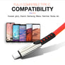 Type-C Fast Charging USB Cord Samsung Galaxy S8 9 10 Note Nylon Cable 1M, 2M, 3M