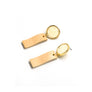 FASHION EARRING WITH NATURAL WOOD 41547-E