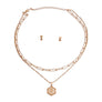 R Hexagon Initial Charm Necklace