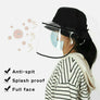 Detachable Protective UV Shield Anti Spit Dust Fishing Bucket Kid Child Hat Cap