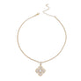 Gold Luxury French Designer Flower Necklace