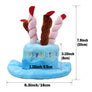Hat Cap Cake Candles Pet Birthday Costume Cosplay Puppy Dog Cat Christmas Deco