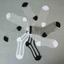 Women Sheer Transparent Silk Elastic Mesh Ankle Checker Black Socks Stock US