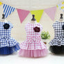 Bow knot Checker Plaid Ruffle Tutu Skirt Princess Dog Cat Dress Pet Clothes 3col