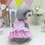 Bow knot Checker Plaid Ruffle Tutu Skirt Princess Dog Cat Dress Pet Clothes 3col