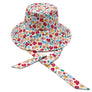 Red Floral Chin Tie Bucket Hat