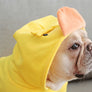 Yellow Duck Costume Dog Puppy Fleece Pet Cat Clothes Hoodie Bulldog Chihuahua