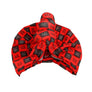 Red MK Tall Twist Knot Turban
