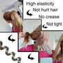 4 Spiral Hair Ties Traceless No Crease Metallic Coil Phone Cord Ponytail Holder