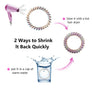 4 Spiral Hair Ties Traceless No Crease Rainbow Coil Phone Cord Ponytail Holder