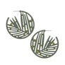 Olive Rubber Coated Leaf Hoops
