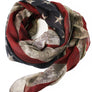 Vintage Premium Patriotic Forever American USA Flag Infinity Shawl Scarf July 4