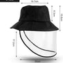 Femme Homme Protection Anti Poussière, Cracher & Salive, Seau UV Soleil Chapeau