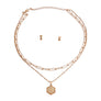 K Hexagon Initial Charm Necklace