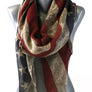 Vintage Premium Patriotic Forever American USA Flag Infinity Shawl Scarf July 4