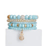Light Blue Pineapple Charm Bracelets
