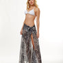 Gray Leopard Sarong Beach Skirt