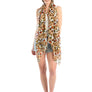 Beige Leopard Lightweight Scarf