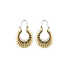 Gold Metal Croissant Hoops