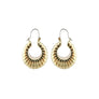 Gold Metal Croissant Hoops