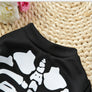 Pet Skeleton Costume Dog Cat Warm Puppy Apparel Halloween Skull Dress Up Cosplay