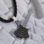 Stainless Music Plating Rock Guitar Pendent Necklace Adjustable String Jewelry