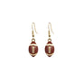 Brown Football Dangle Earrings