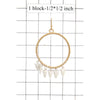 TEXTURED HOOP FASHION EARRING WITH ARROWHEAD CHARMS