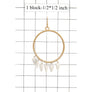TEXTURED HOOP FASHION EARRING WITH ARROWHEAD CHARMS
