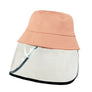Detachable Protective UV Shield Anti Spit Dust Fishing Bucket Kid Child Hat Cap