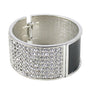 Rhinestone and Leather Two Sided Bangle