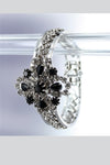 Crystal Floral Charm Hinge Bangle
