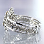 Crystal Floral Charm Bangle