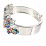 Multi Color Rhinestone Butterfly Bangle