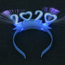 2020 New Year Party Fiber Optic LED Flashing Headband Light Up Hair Band Glowing