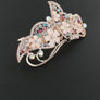 Rhinestone and Acrylic Gem Butterfly Auto Hair Clip