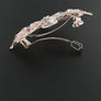 Rhinestone and Acrylic Gem Butterfly Auto Hair Clip