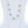 Crystal Beads Layered Necklace Earring and Bracelet Set