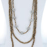 Crystal Beads Layered Necklace Earring and Bracelet Set